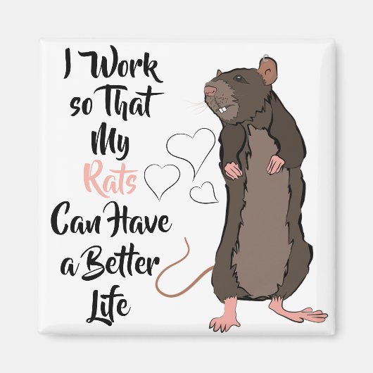 Rat Lover Magneet (Voorkant)