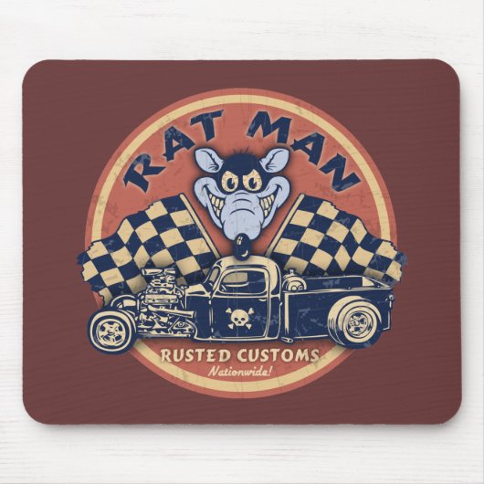 Rat Man Rusted Customs Muismat (Voorkant)