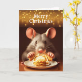 Rat Merry kerstkoekjes Kaart (Gele Bloem)