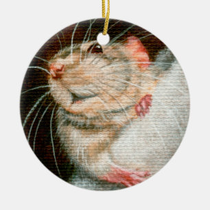 Rat Merry-kerstversiering Keramisch Ornament