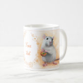 Rat met bloemen koffiemok (Voorkant rechts)
