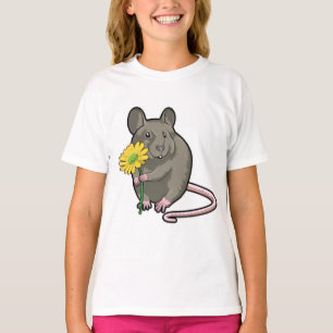 Rat met gele ventilator t-shirt