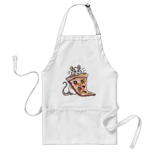 Rat met Pizza Apron Standaard Schort (Voorkant)