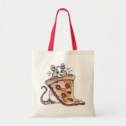 Rat met Pizza Bag Tote Bag (Voorkant)