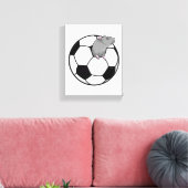 Rat met Voetbal Canvas Afdruk (Insitu (Woonkamer))
