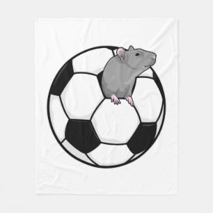 Rat met Voetbal Fleece Deken
