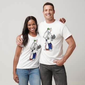 rat met witte rug t-shirt
