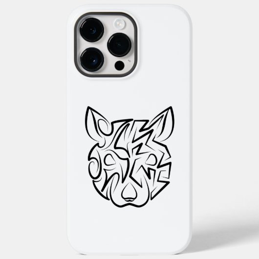 Rat met zwarte en witte tribale Case-Mate iPhone case (Achterkant)