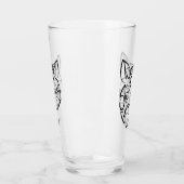 Rat met zwarte en witte tribale glas (Links)