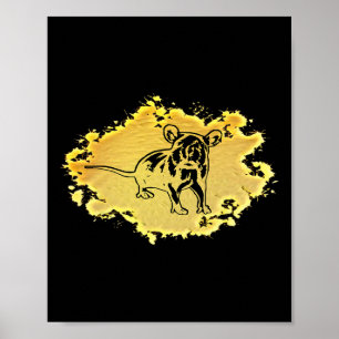 Rat Motif Rodent Cute Rat Hand Cheese Pet Anima Poster