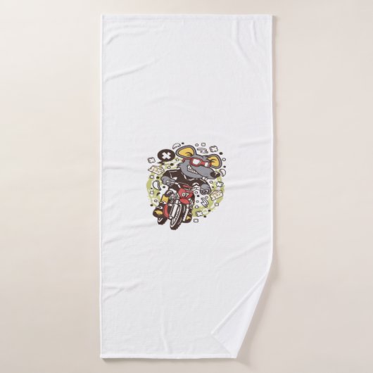 Rat Motocross Rider (Serviette de bain)
