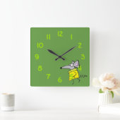 Rat op de catwalk vierkante klok (Huis)