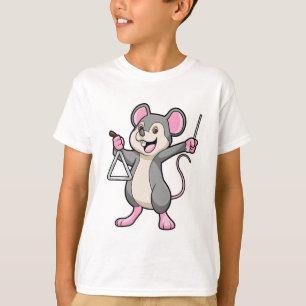 Rat op muziek met Triangel T-shirt