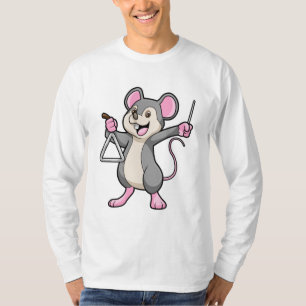 Rat op muziek met Triangel T-shirt