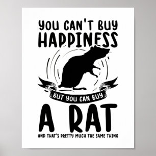 Rat Pet Gift knaagdieren voor thuisritten Poster