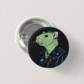 Rat Punk™ Ronde Button 3,2 Cm (Voorkant /achterkant)