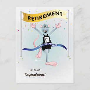 Rat Race Funny Retirement Briefkaart