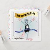 Rat Race Funny Retirement Kaart (Voorkant / Achterkant in situ)