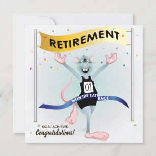 Rat Race Funny Retirement Kaart