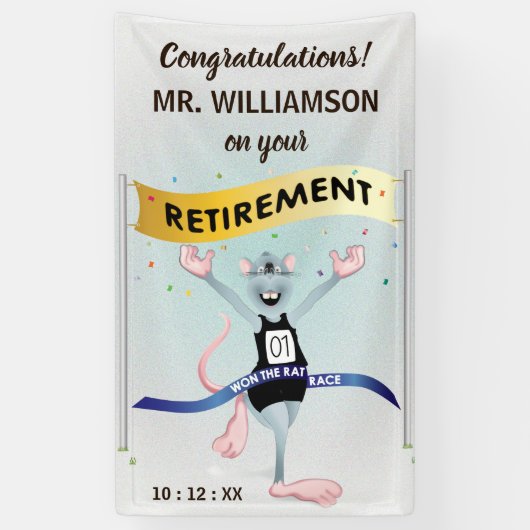 Rat Race Funny Retirement Spandoek (Verticaal)