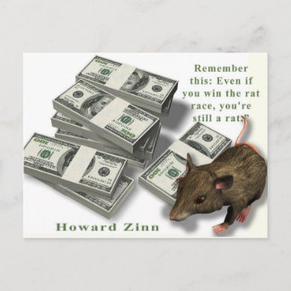Rat Race, Howard Zinn Briefkaart