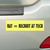 RAT = RECRUIT OP TECH BUMPERSTICKER (Op auto)