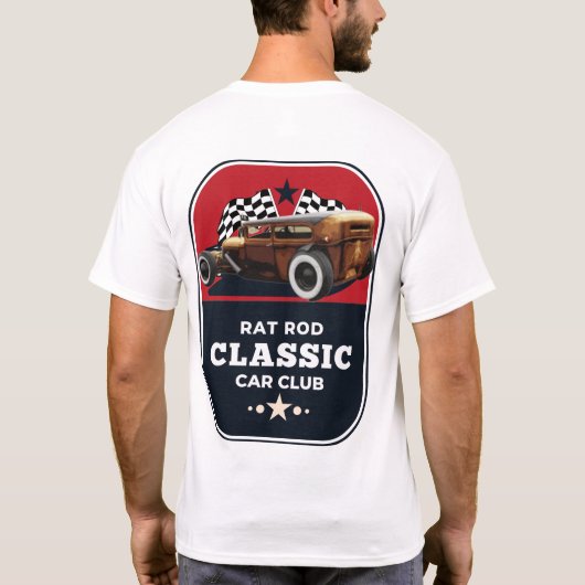 Rat rod classic car club t-shirt (Achterkant)