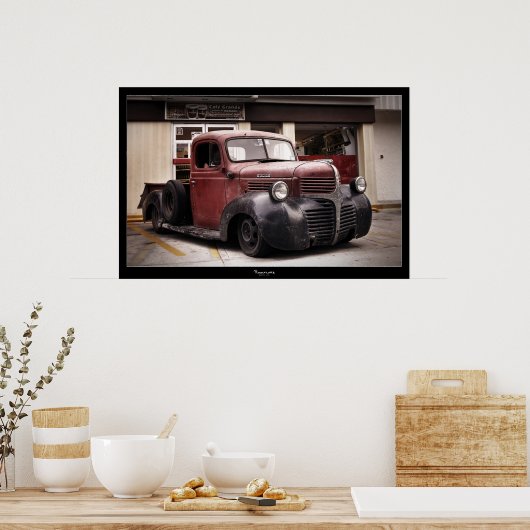 "RAT ROD" DODGE-POSTER POSTER (Keuken)