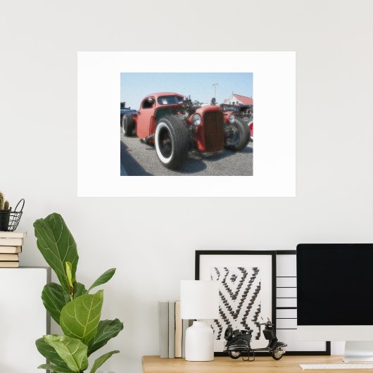 Rat Rod - Luchtborstel en inkt Poster (Thuiskantoor)