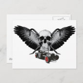 Rat Rod Skull & Crowbars Briefkaart (Voorkant / Achterkant)