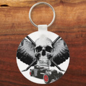 Rat Rod Skull & Crowbars Sleutelhanger (Voorkant)