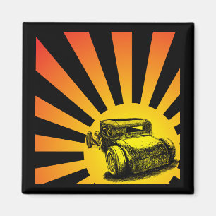 Rat Rod Sunset Magnet Magneet