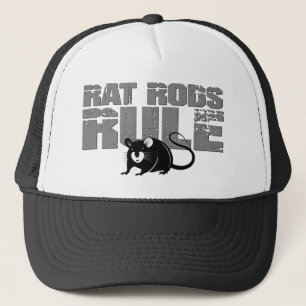 Rat Rods Rule Retro Classic Car Trucker Hat Trucker Pet