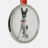 Rat Terrier (A) Metalen Ornament (Rechts)