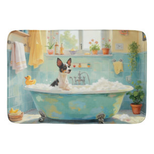 Rat Terrier badtijd speelse badkamer decor Badmat