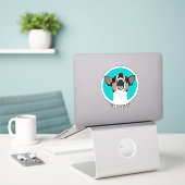 Rat terrier brat terrier sticker (Laptop op bureau)