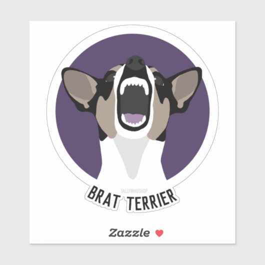 Rat terrier brat terrier sticker (Vel)
