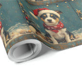 Rat Terrier Dog Christmas  Beach Cadeaupapier (Rol Hoek)