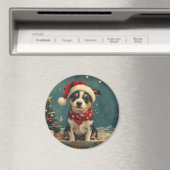 Rat Terrier Dog Christmas  Beach Magneet (Insitu (Vaatwasser))