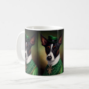 Rat Terrier Dog in St. Patrick's Day Dress Koffiemok