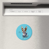  Rat Terrier Dog Waterverf Schilderen Magneet (Insitu (Vaatwasser))