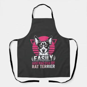 Rat Terrier gemakkelijk afgeleid Retro hond Schort