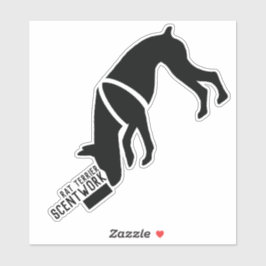 Rat terrier geurwerk sticker