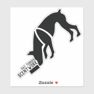 Rat terrier geurwerk sticker