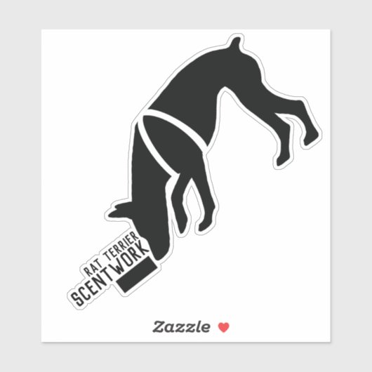 Rat terrier geurwerk sticker (Vel)