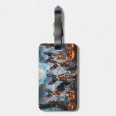 Rat Terrier Halloween Spooky Bagagelabel (Achterkant verticaal)