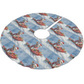 Rat Terrier Hond in Sledge Laat het Sneeuw Kerstmi Kerstboom Rok (Gekanteld)