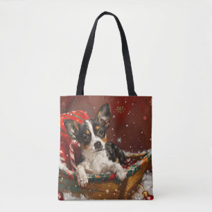 Rat Terrier Hond Kerstfeest Draagtas