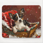 Rat Terrier Hond Kerstfeest Muismat (Voorkant)