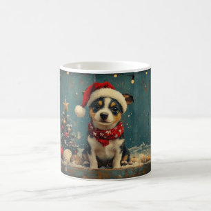 Rat Terrier Hond Kerstmis Vintage Strand Koffiemok